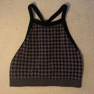 Black and grey halter top